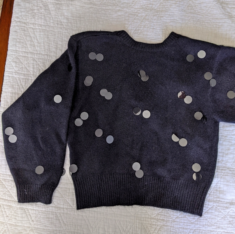🖤 Vintage Albert Nipon Angora Sweater w Sequins
